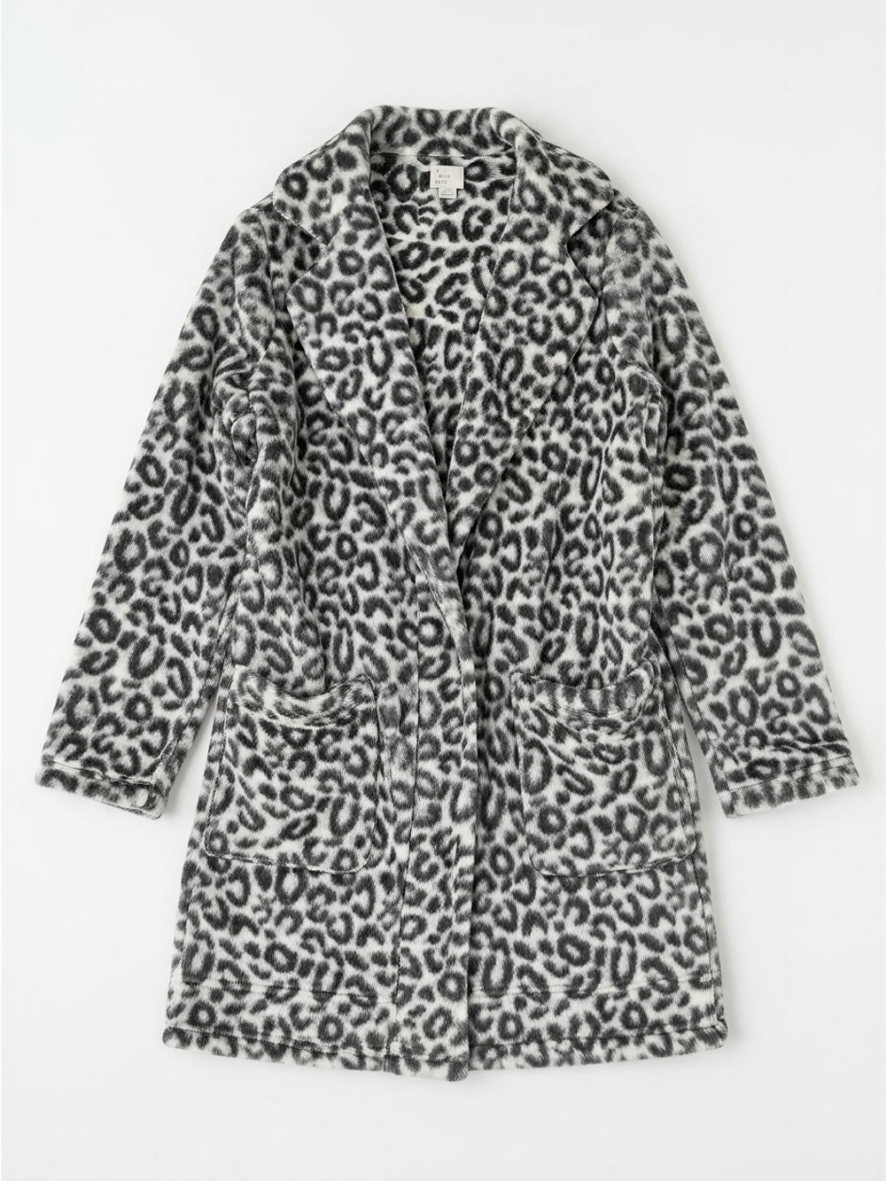 a new day Black & White Leopard Faux Fur Teddy Coat